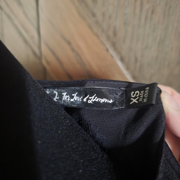 For Love And Lemons Black Lace Sleeve Blouse - Picture 4 of 4